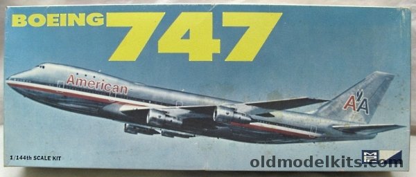MPC 1/144 Boeing 747 Jumbo Jet American Airlines, 2-3300 plastic model kit